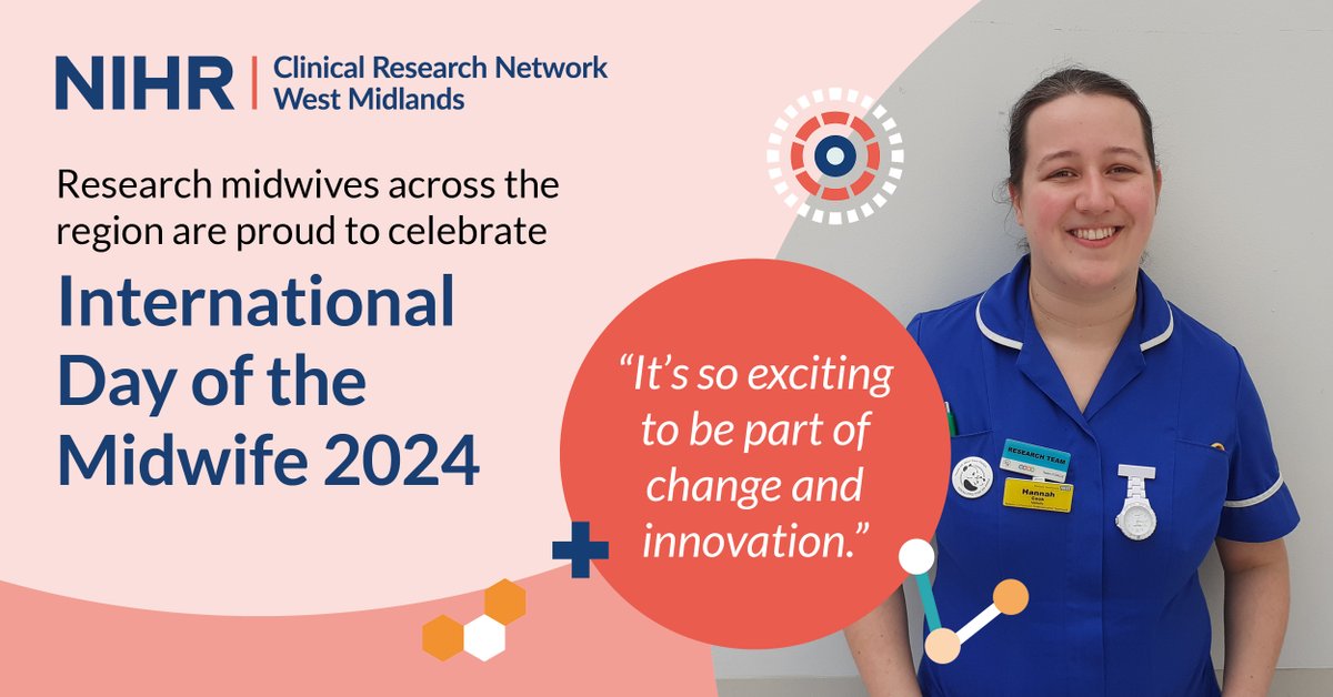 We're celebrating the Research Midwives across our region for the International Day of the Midwife. First up is Hannah @WalsallHcareNHS. #IDM2024 bit.ly/3Qu5seG