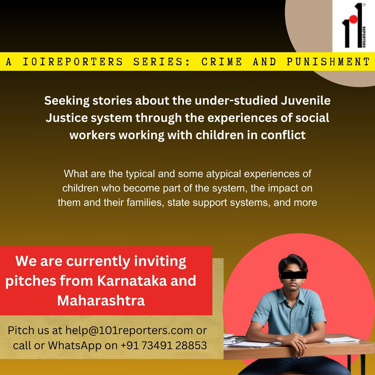 Seeking stories about the under-studied juvenile justice system in India. Have a pitch for us? Feel free to reach out! #callforpitches #callforjournalists