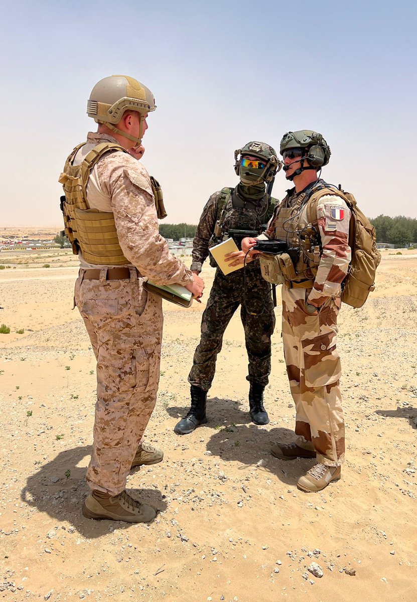 Poursuite de l’exercice #DesertFlag pour les @FFEAU_ALINDIEN 🇫🇷 et les armées de l’air 🇦🇪 🇺🇸🇸🇦🇰🇷 🇴🇲🇹🇷🇦🇺🇬🇧🇩🇪. 👉 Entraînement conjoint lors de scénarios complexes de guerre aérienne. 👉 Préparation opérationnelle avec nos partenaires et échanges nourris autour des engagements de…