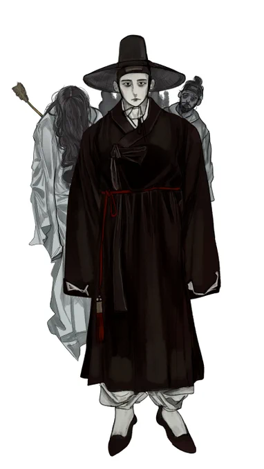 Korea's Grim Reaper This was drawn based on images created in modern times rather than traditional, historically researched clothing. I also realized it after completing the drawing. shit..