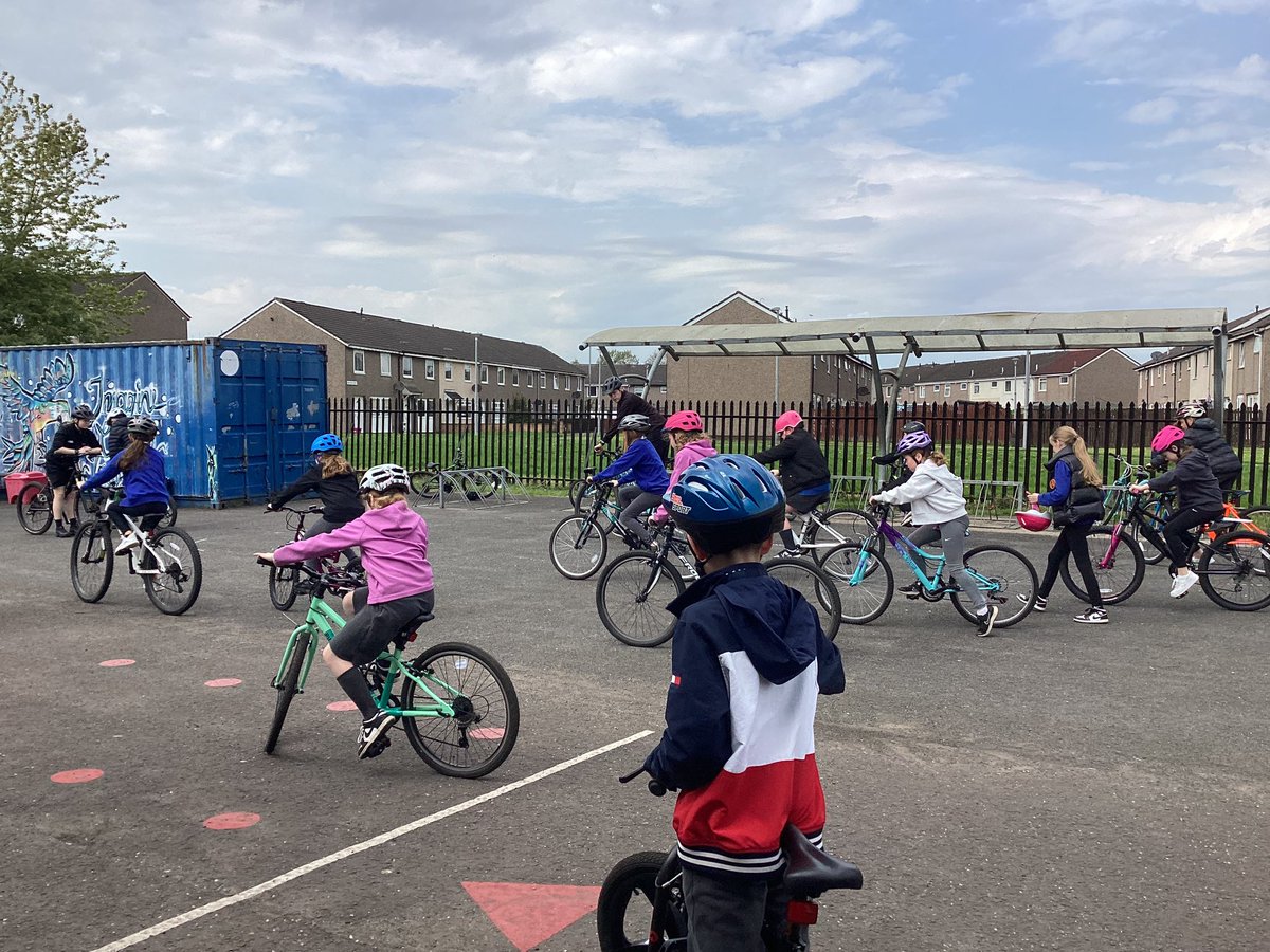 Primary 6 have begun their Bikeability sessions! Today we checked that our bikes were safe to ride and had a practice riding round the playground. Looking forward to our sessions starting properly next week! @weareoneren #safecitizens #healthyandactive