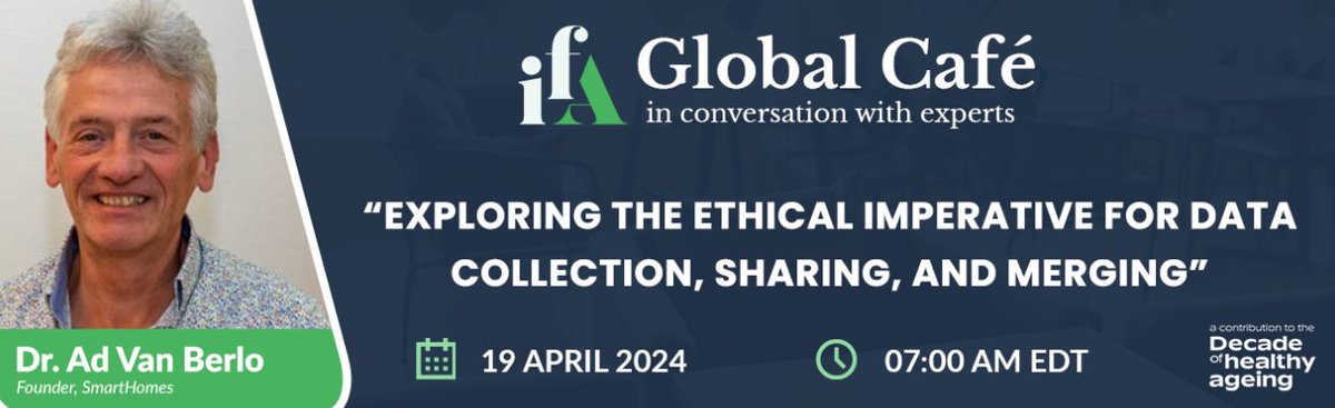 SMILE Horizon2020 project (@smileehealth) on Twitter photo 🔊 If you are interested in advancing human-centred policies addressing the needs of ageing populations, watch this webinar with <a href="/advanberlo/">Ad van Berlo</a> exploring the ethical imperative for data collection, sharing, and merging.
smileehealth.eu/smile-webinar-…
#smileehealth #H2020 <a href="/eHealth_EU/">eHealth_EU</a> 🔊 If you are interested in advancing human-centred policies addressing the needs of ageing populations, watch this webinar with <a href="/advanberlo/">Ad van Berlo</a> exploring the ethical imperative for data collection, sharing, and merging.
smileehealth.eu/smile-webinar-…
#smileehealth #H2020 <a href="/eHealth_EU/">eHealth_EU</a>