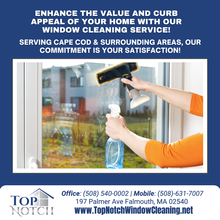 TNWindowClean's tweet photo. Sparkling windows aren't just about the view—they boost your home's curb appeal and value. At Top Notch Window Cleaning, we bring clarity to your panes and frames, showcasing your home's beauty inside out.

#WindowCleaningCapeCod #HomeValue #CurbAppeal

https://t.co/U7zwnzuNKi https://t.co/gkRoYE6POU
