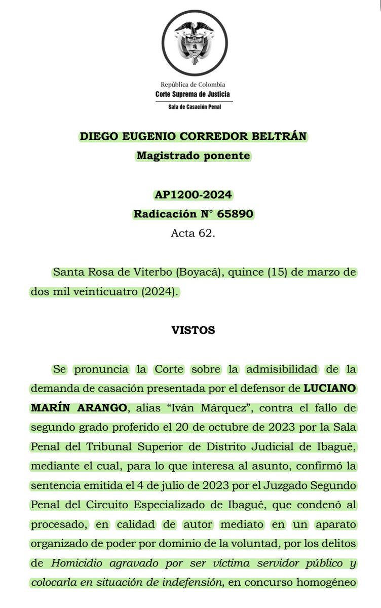 ⚖️🧵| 𝐓𝐞́𝐜𝐧𝐢𝐜𝐚 𝐝𝐞 𝐂𝐚𝐬𝐚𝐜𝐢𝐨́𝐧 𝐏𝐞𝐧𝐚𝐥. 𝐂𝐄𝐍𝐒𝐔𝐑𝐀 𝐏𝐎𝐑 𝐃𝐄𝐒𝐂𝐎𝐍𝐎𝐂𝐈𝐌𝐈𝐄𝐍𝐓𝐎 𝐃𝐄𝐋 𝐏𝐑𝐈𝐍𝐂𝐈𝐏𝐈𝐎 𝐃𝐄 𝐈𝐍𝐕𝐄𝐒𝐓𝐈𝐆𝐀𝐂𝐈𝐎́𝐍 𝐈𝐍𝐓𝐄𝐆𝐑𝐀𝐋. 𝐏𝐫𝐨𝐯𝐢𝐝𝐞𝐧𝐜𝐢𝐚 𝐀𝐏𝟏𝟐𝟎𝟎-𝟐𝟎𝟐𝟒. 𝐑𝐚𝐝. 𝟔𝟓.𝟖𝟗𝟎. En esta oportunidad la