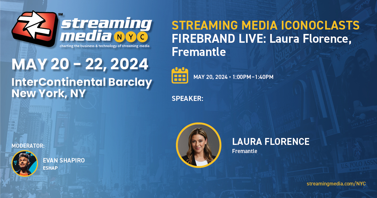 Join us for this #StreamingNYC Firebrand Live session from speaker Laura Florence, @FremantleHQ. Register today, use code SMNYC24! ow.ly/ltyF50RuX4G
