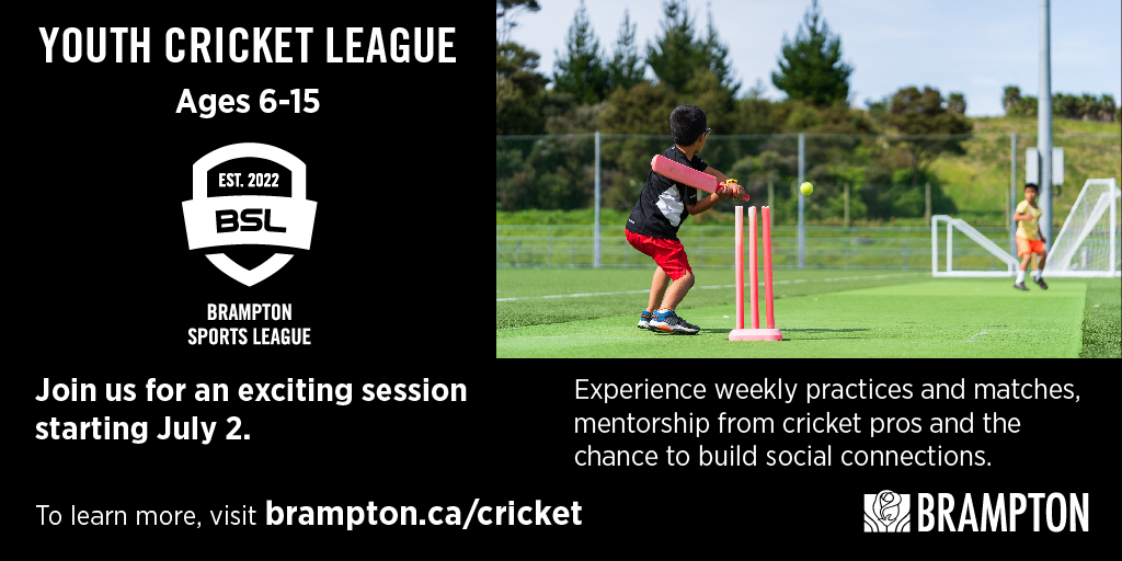 Today, the City of Brampton announced a new initiative to bring the sport of cricket to more youth in Brampton. Read the news release 🔗: ow.ly/HBo950RvJL2