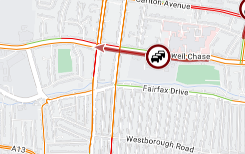 Essex_Travel: Westcliff on Sea - slow   moiving traffic on Prittlewell Chase (Westboud) between Victoria Avenue and   Westbourne Grove