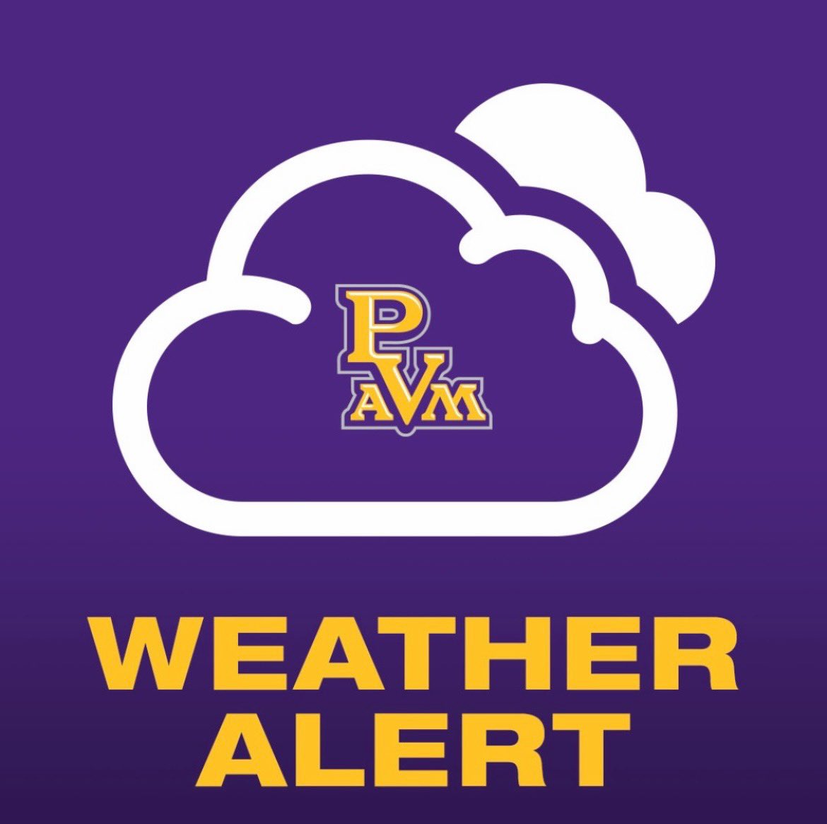 Weather Alert  🌧️🐾 We are monitoring the weather & road conditions & in close contact with area weather experts. Drive cautiously & avoid flood-prone areas. Remember, if you see high water, TURN AROUND. Contact your professor/ supervisor if you have challenges traveling. #PVAMU
