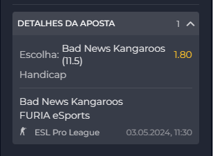 denyscampos's tweet photo. To fechado com esse Handicap dos meus Kangaroos https://t.co/Bn7EQwh73G