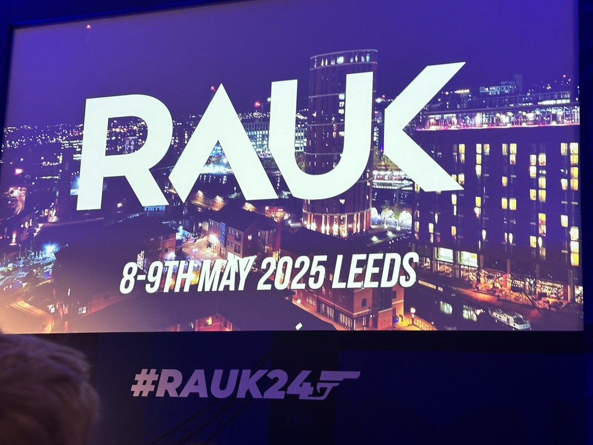 #RAUK24 is coming to an end. It has been amazing 2 days of learning, teaching, networking ,meeting friends and making some new ones. Now already looking forward welcoming you all to #RAUK25 at Leeds..with our new logo and new app🥳🥳🥳