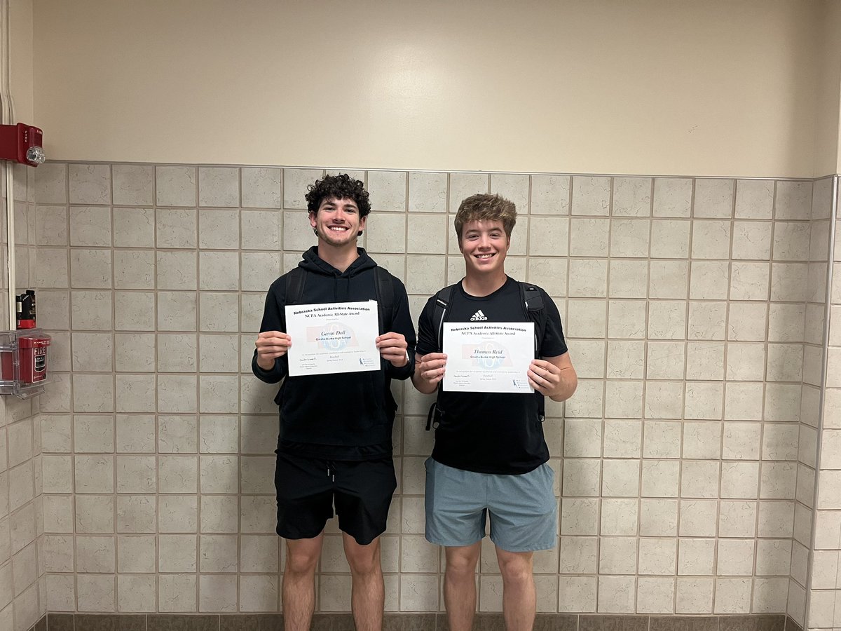 Congratulations Gavin Doll and Thomas Reid for receiving NCPA Academic All-State Award for Spring 2024! Great example of the discipline these young men have shown all year!
