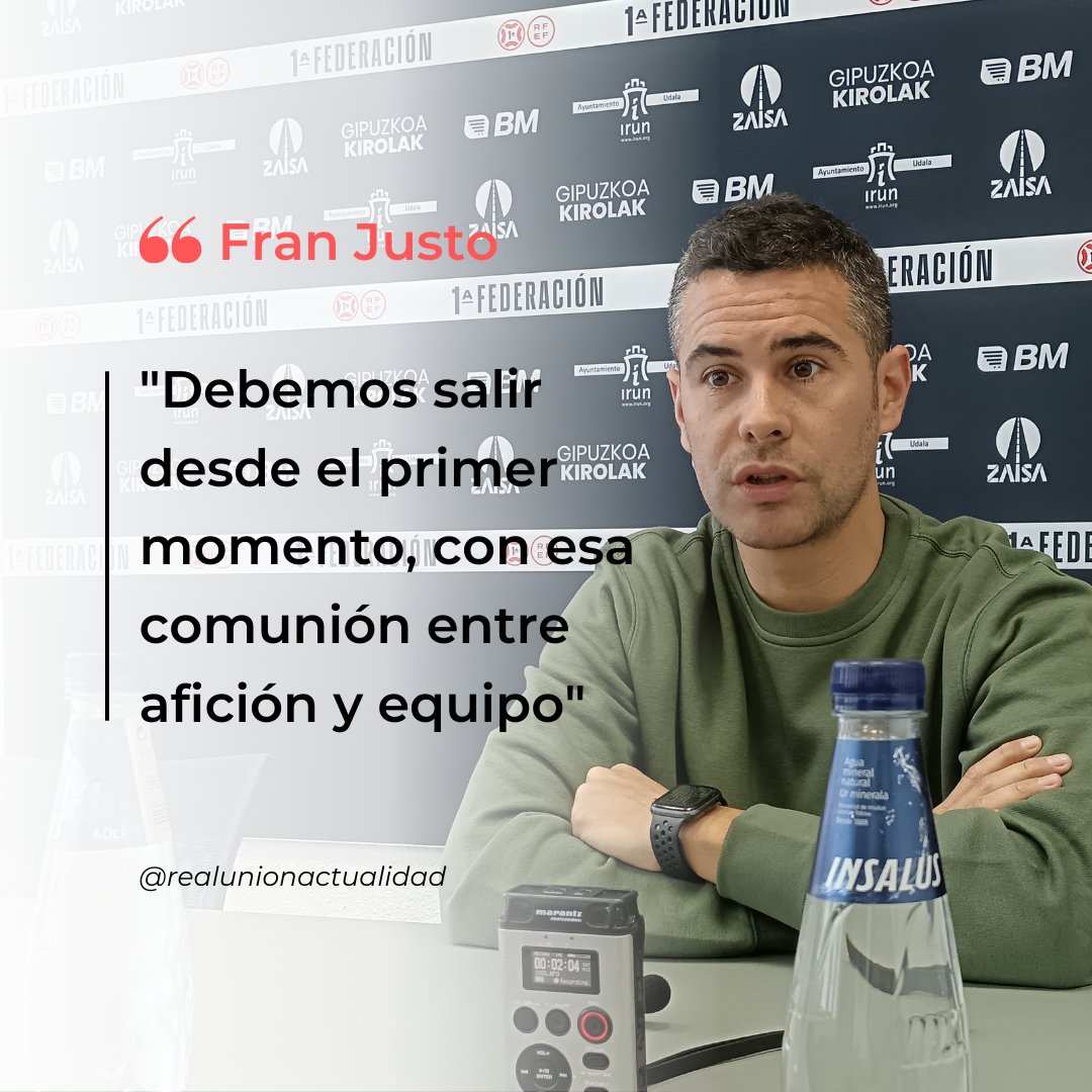 🗣️ <a href="/franjusto21/">Fran Justo</a> : "Debemos salir desde el primer momento, con esa comunión entre afición y equipo"

📌Justo asegura que deben poner todas sus energías en sacar 3 puntos, mañana, ante la <a href="/CyDLeonesa/">Cultural y Deportiva Leonesa</a> en el Stadium Gal para estar más cerca del objetivo.

🔗 realunionactualidad.wordpress.com/2024/05/03/fra…