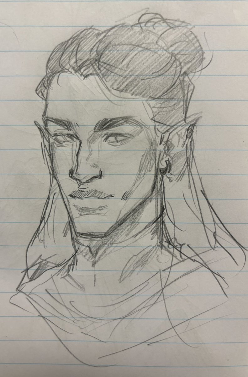 decided to i need to start getting used to drawing dorian considering recent circumstances, but i dont have a sketchbook with me😭 #criticalrolefanart #CriticalRoleSpoilers