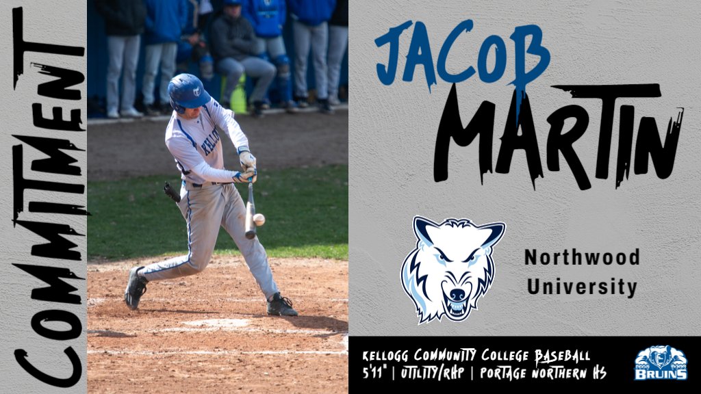 ⚾️🐻🔥 #RollTimbys

Congrats to Jacob Martin on his commitment to the @GreatMidwestAC's Northwood University Baseball program.

Jacob has helped win two MCCAA Conference Championships and so far this year he's batting .351 with 51R, 47H, & 39RBI! #NextLevelBruins @BaseballKellogg