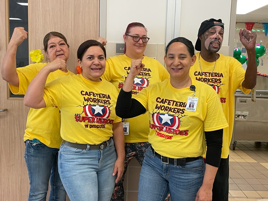 Today is School Lunch Hero Day! When we say school nutrition professionals are heroes, we mean it! 🍏🍇Join us in recognizing the difference our @gisdnutrition Services makes for every student who comes through their cafeteria. We see you, we appreciate you, and today we