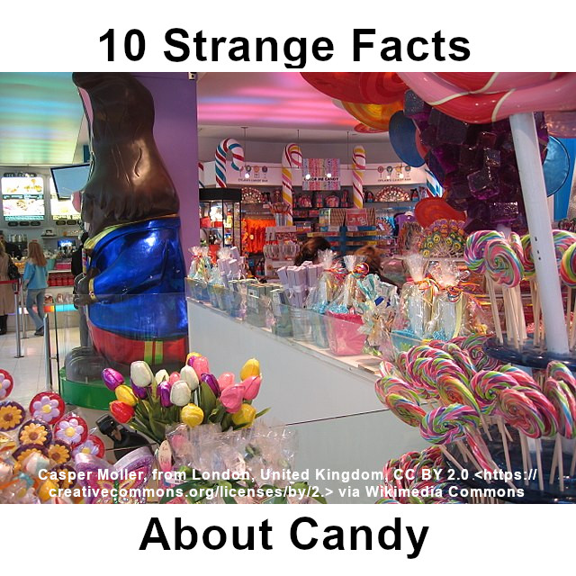 Discover 10 strange facts about candy at FreeSpeedReads.com/candy (#candy, #chocolate, #chocolateBar, #candyBar, #candyCane, #sugar, #DylansCandyBar, #honey, #chewingGum, #gum, #MilkyWayBar, #Hersheys, #HersheysKisses)