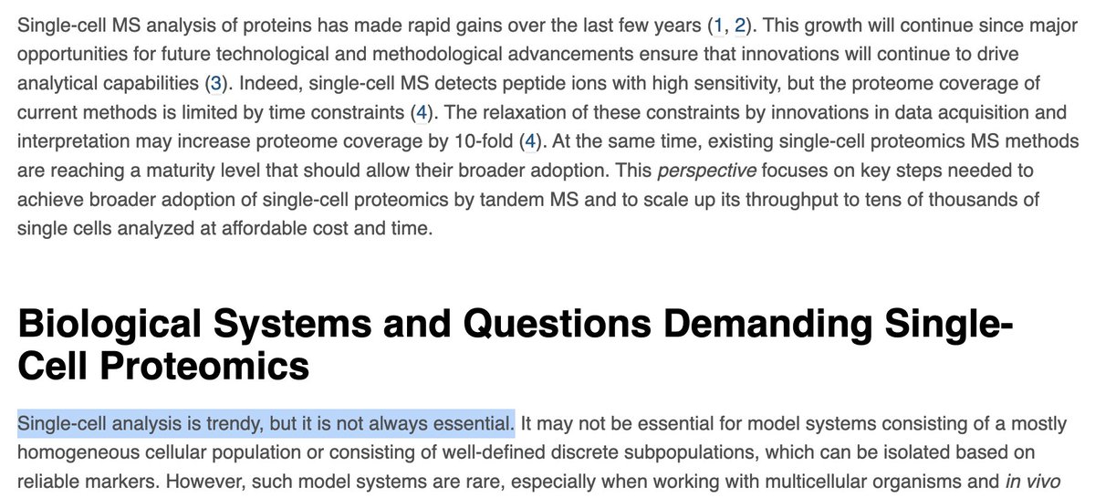 When is single-cell analysis needed ? Should you measure nucleic acids, proteins or metabolites? How do you achieve robust results ? mcponline.org/article/S1535-…