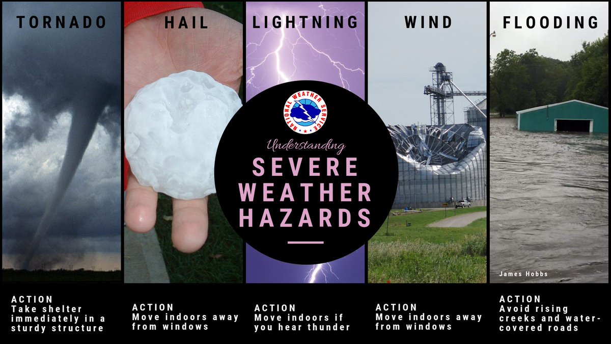 Severe weather can escalate quickly, turning blue skies into grey — threatening hail, lightning, or damaging winds. Know what actions to take if severe weather affects your area this weekend. ⤵️