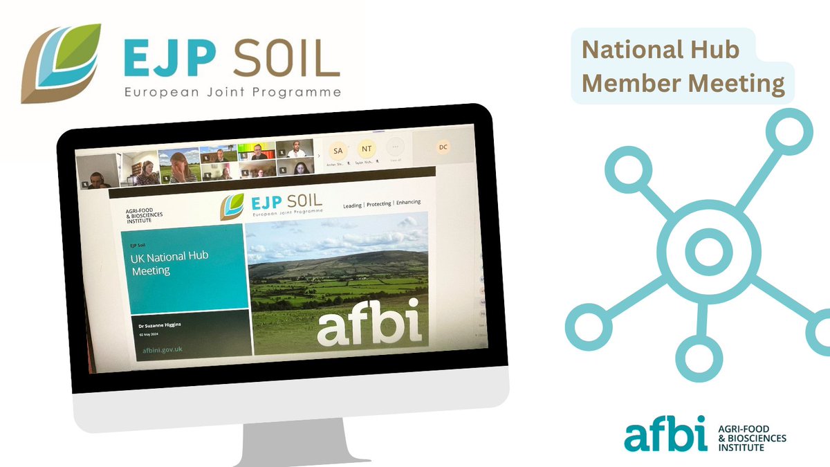 @AFBI_NI hosted an insightful @EJPSOIL National Hub Member Meeting 2nd May, with participants from across the UK. Participating stakeholders will receive a report in due course and the results of the whole survey at a European level will be available at ejpsoil.eu
