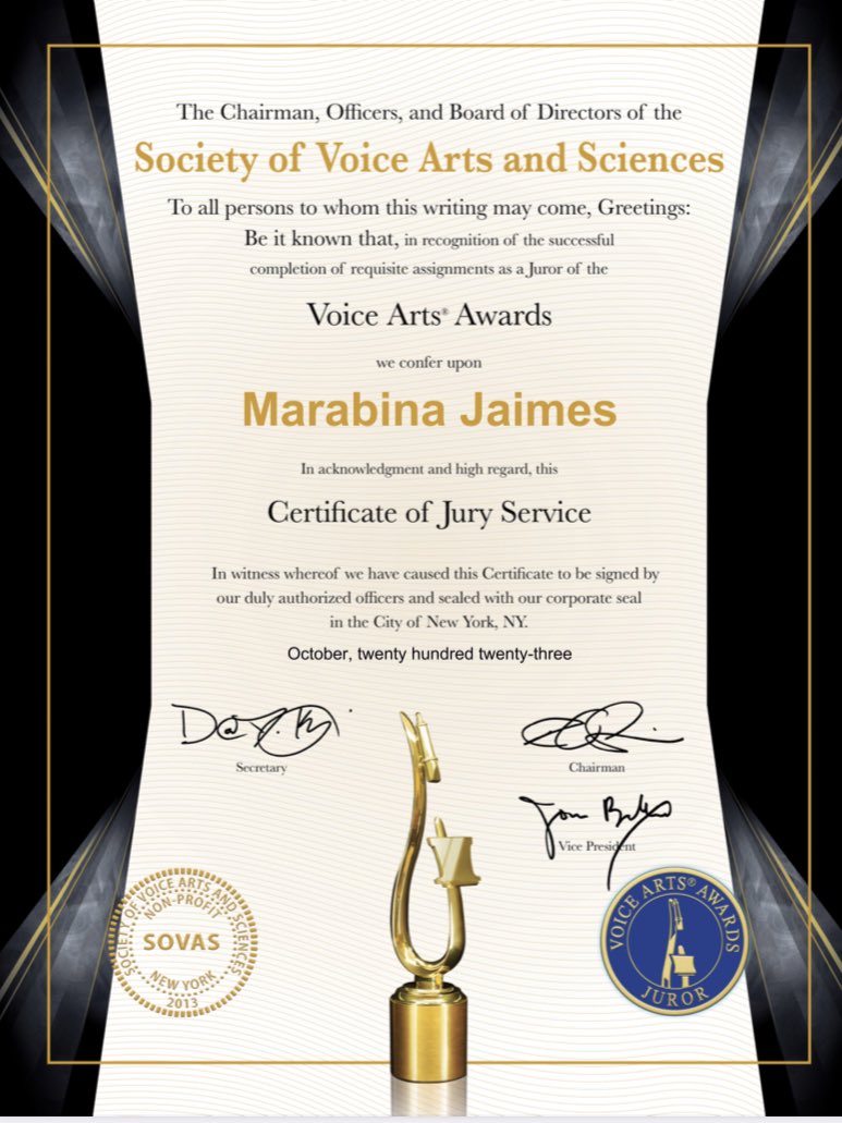 Thank you @SovasVoice @Joanthevoice @rgaskins1 @FStevenson68 for this honor!