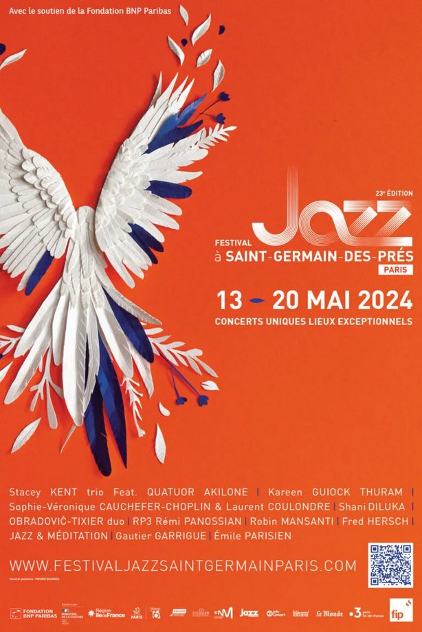 🎷 Soutenu par la #RégionIDF, le #festival jazz à Saint-Germain-des-Prés revient avec une série de concerts dans des lieux exceptionnels du Quartier latin parisien. 📍 Dans plusieurs lieux de Paris (5e et 6e) 📆 Du 13 au 20 mai Plus d'infos ⤵️ iledefrance.fr/tous-les-evene…