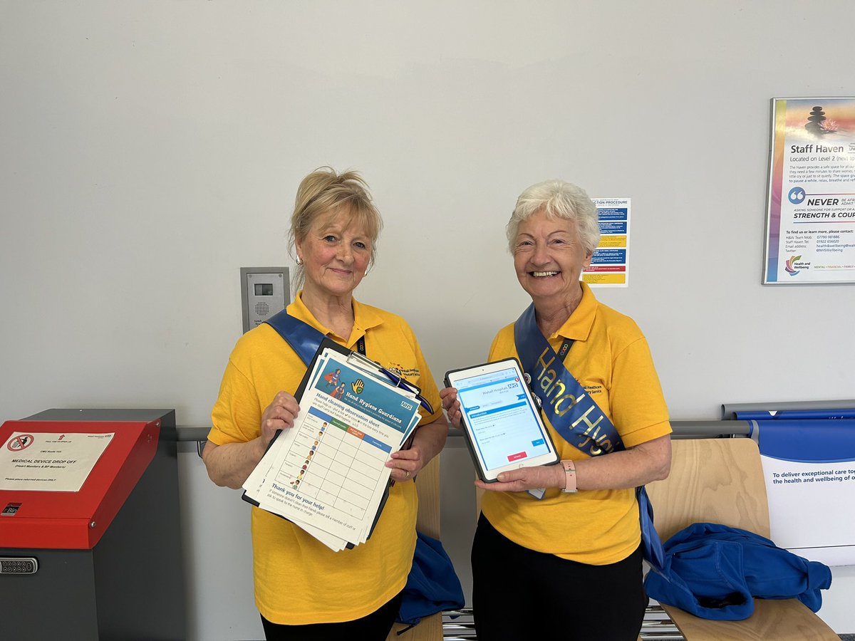 Big thank you to our volunteers Jean & Doreen who supported us this week with the Hand Hygiene audits!! @G12PRY @AndyR1ce