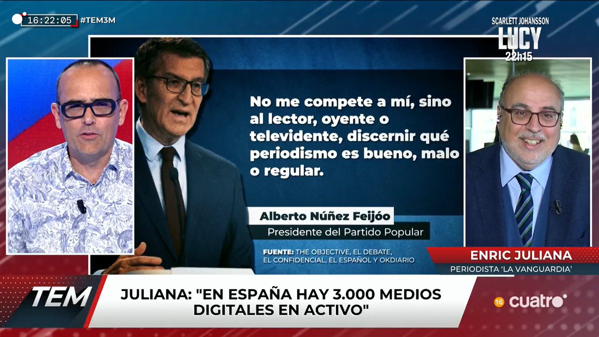 Juliana: 'En España hay 3.000 medios digitales en activo' cuatro.com/en-directo/ #TEM3M