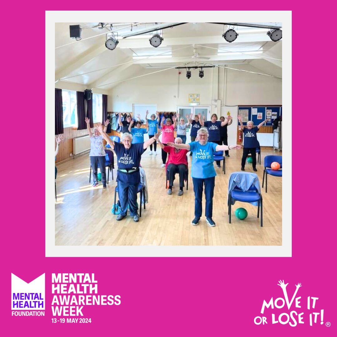 This #MentalHealthAwarenessWeek, we’re supporting @mentalhealth to get everyone moving more for their mental health. Here are some of our class members getting active & enjoying socialising with others.😊 Find out more: mentalhealth.org.uk/mhaw #MomentsforMovement