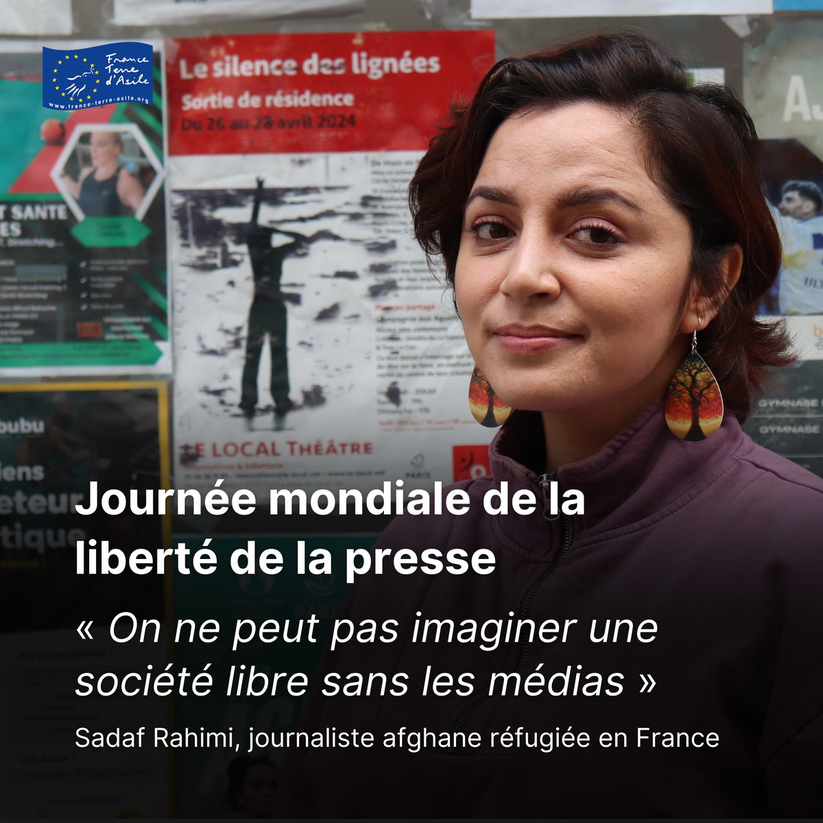 📰 Journée mondiale de la liberté de la presse : le témoignage de @SadafRahimi14, journaliste afghane réfugiée en France Journalisme, liberté de la presse, obstacles rencontrés par les journalistes réfugié·es... Découvrez l’interview de Sadaf ➡️ urlz.fr/qxX6