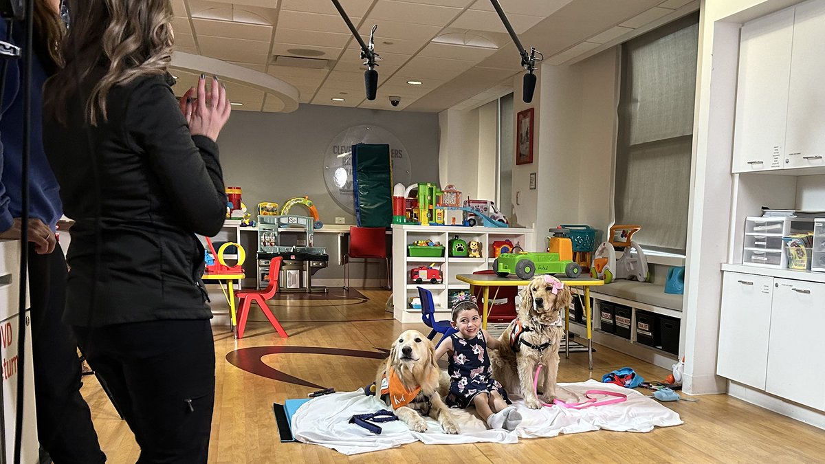 CleClinicNews's tweet image. ICYMI Kid and Trotter are ready for their close-ups!🐶
@GMA featured our favorite facility dogs this morning and the paws-itive impact they've had on more than 4,600 of our pediatric patients and their families. 🫶

Check out their story➡️ bit.ly/3UsKEFq
