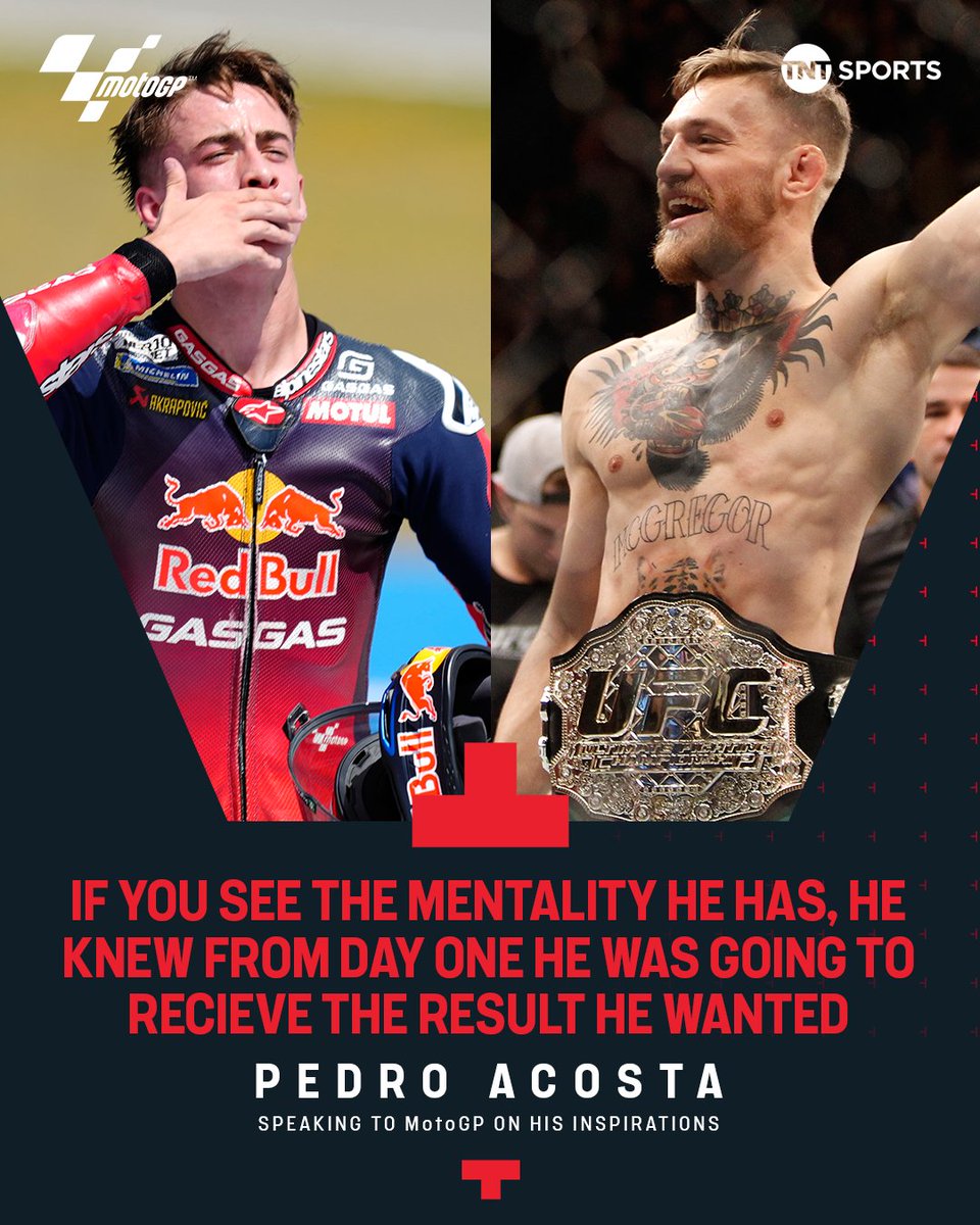 𝗡𝗢𝗧𝗢𝗥𝗜𝗢𝗨𝗦 @37_pedroacosta 🦈💸

Pedro Acosta says @TheNotoriousMMA is his BIGGEST sporting inspiration 👊

#MotoGP #UFC #MMA