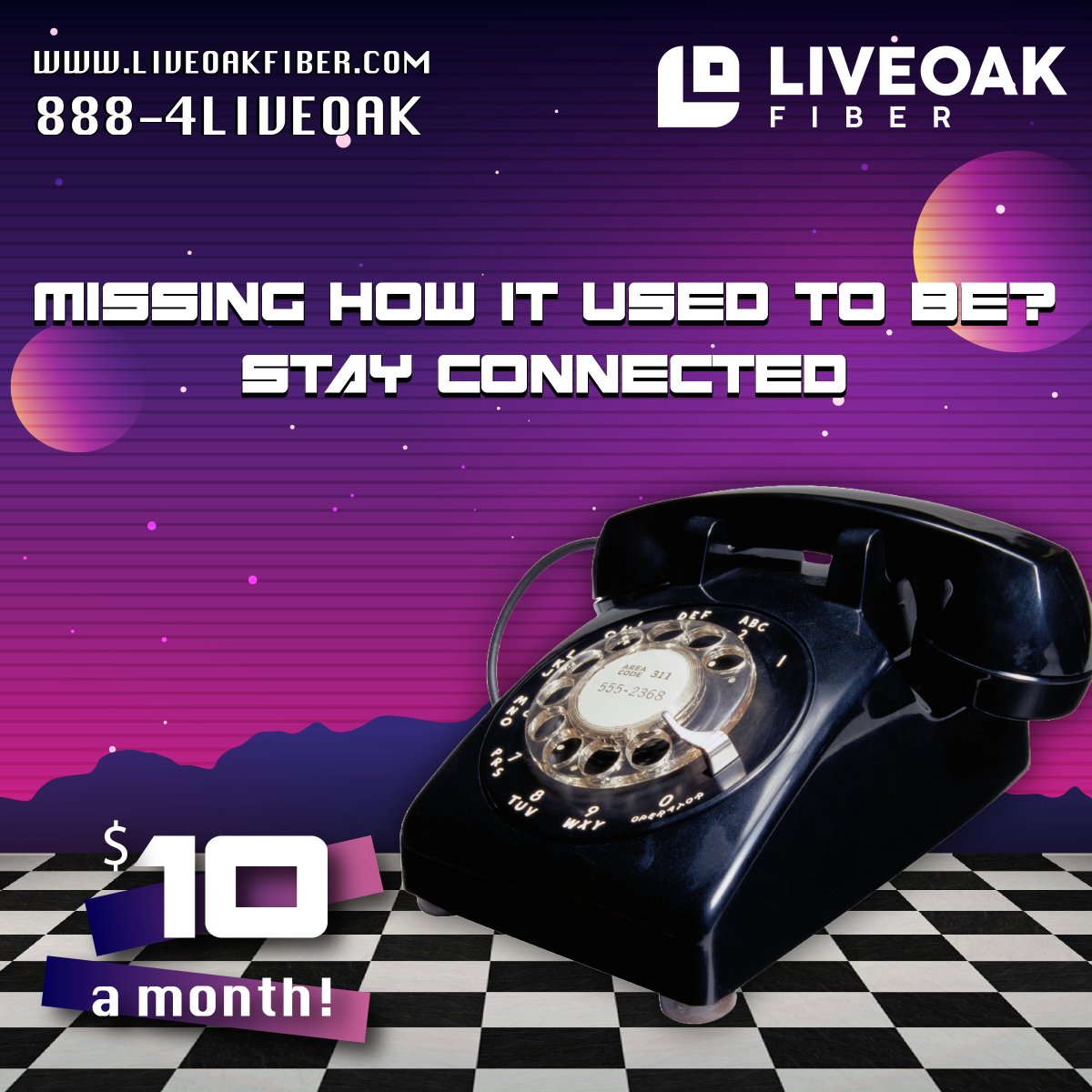Curious about LiveOak Fiber Phone Lines? Dial us at 888-4LIVEOAK for more information. Keep your existing phone number while enjoying affordable and reliable connections! 📞✨#BetterInternetNow #PhoneLines