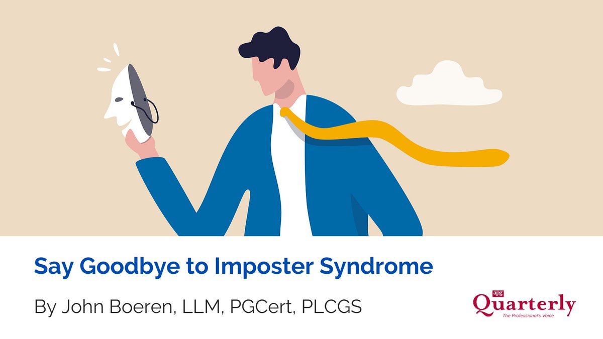 Don't miss APG President John Boeren's inaugural column 'Say Goodbye to Imposter Syndrome' in the latest APG Quarterly. Members can read this article and the rest of the March 2024 issue of APGQ by logging in at apgen.org and going to Publications> APGQ Archive.