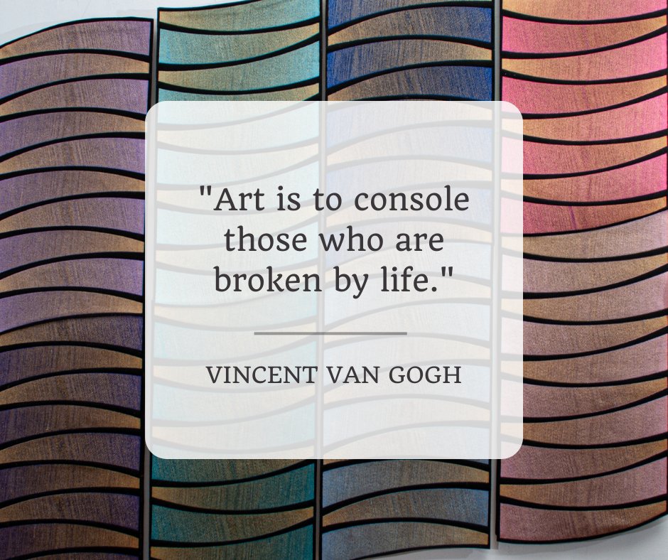 “Art is to console those who are broken by life.” - Vincent Van Gogh

susanhenselprojects.com
#ArtQuotes #CreativityQuotes #Art #SusanHenselArt #ArtNews #VincentVanGogh
