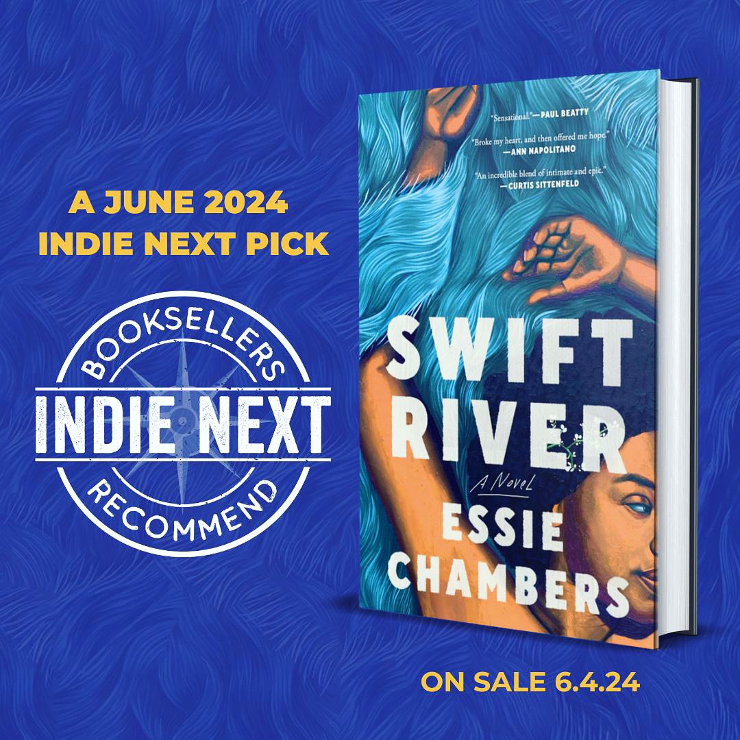Proud of this one. I’m so grateful to indie booksellers across the country for supporting SWIFT RIVER. Thank you thank you.