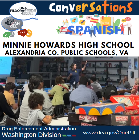COS Esthela Sandoval talked about drug prevention resources at Minnie Howards High School, and she got everyone's attention! She discussed #fakepills, #fentanyl, and the #DEA's efforts to help the community. Thank you @ACPSk12 for inviting us again! #OPCK