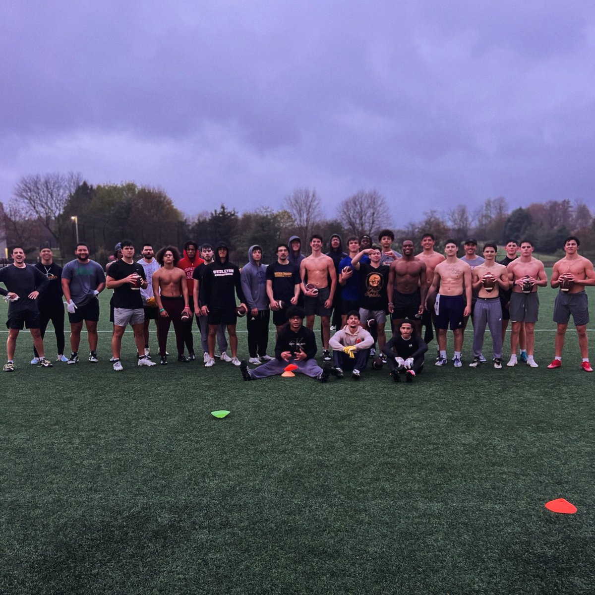 Great group working in the elements. External factors may change but the work remains the same. The camaraderie these guys have built is special.