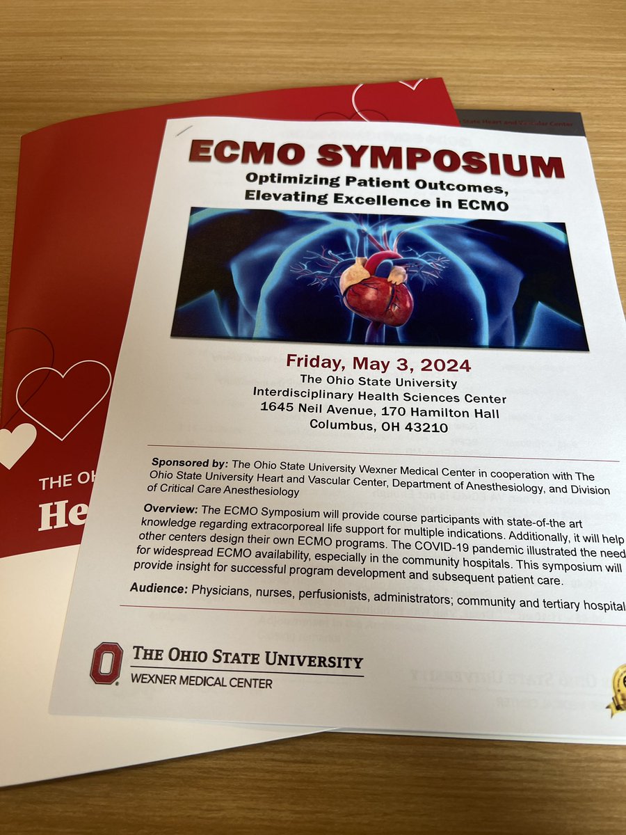 Excited to be attending the @OSUWexMed ECMO Symposium today! We kicked off the morning with an excellent keynote from Dr. Robert Bartlett 🤩 #PharmICU