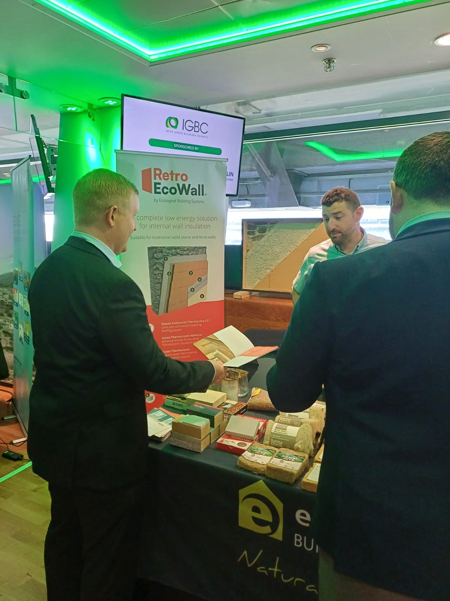 Great day at the Build Green Now Conference. With the focus on decarbonisation in the construction industry, it was great to see the interest shown in our carbon negative products, such as Gutex Woodfibre. ecologicalbuildingsystems.com/shop-by-brand/…
