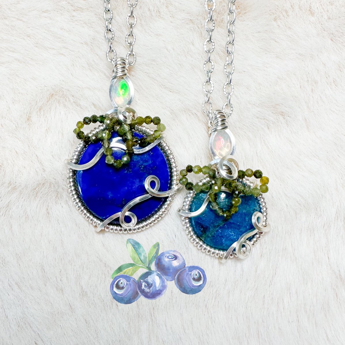 Cassie was only 25 years old when she made crystal blueberry necklaces