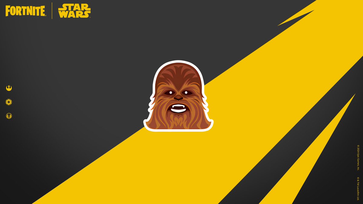 Si vinculas tu cuenta de Twitch con Epic Games obtendréis gratis el emoji Gruñido de Chewbacca, puede tardar hasta 30 días en llegar a vuestra cuenta. #Fortnite