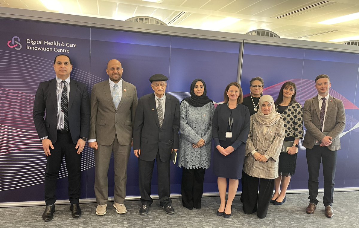 A busy morning in HQ as we were joined by a Bahrain Health Delegation, @UniStrathclyde and @P_H_S_Official to discuss all things #digital #data #innovation in #digitlahealth and social care. Lots of challenges/ opportunities @JanetteDHI @ManiraAhmad @roma_maguire @grantreilly