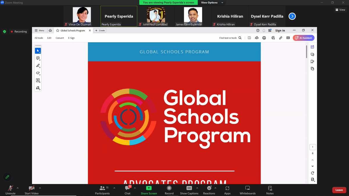 Just finished an insight sharing session. For the teachers who attended, hope you will apply to @SDGsInSchools. 
📌 Deadline May 16th: globalschoolsprogram.org/apply.
#GlobalSchools #SDG4 #GlobalSchoolsAdvocates