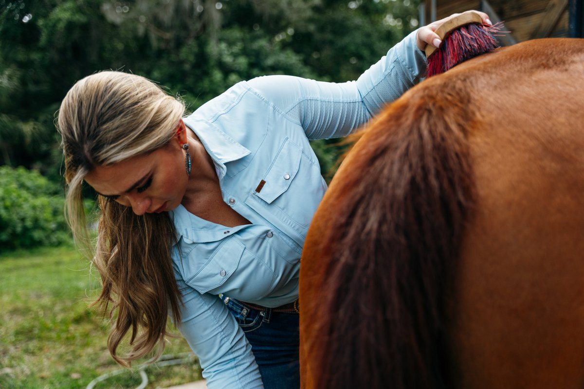 Elevate your performance with our Women's Stockyard LS. Designed for mobility, breathability, and functionality – because comfort shouldn't compromise style. #womens #stockyard #longsleeve #womeninag #agriculture #westernstyle #performance #farm #ranch #clothing #aggear