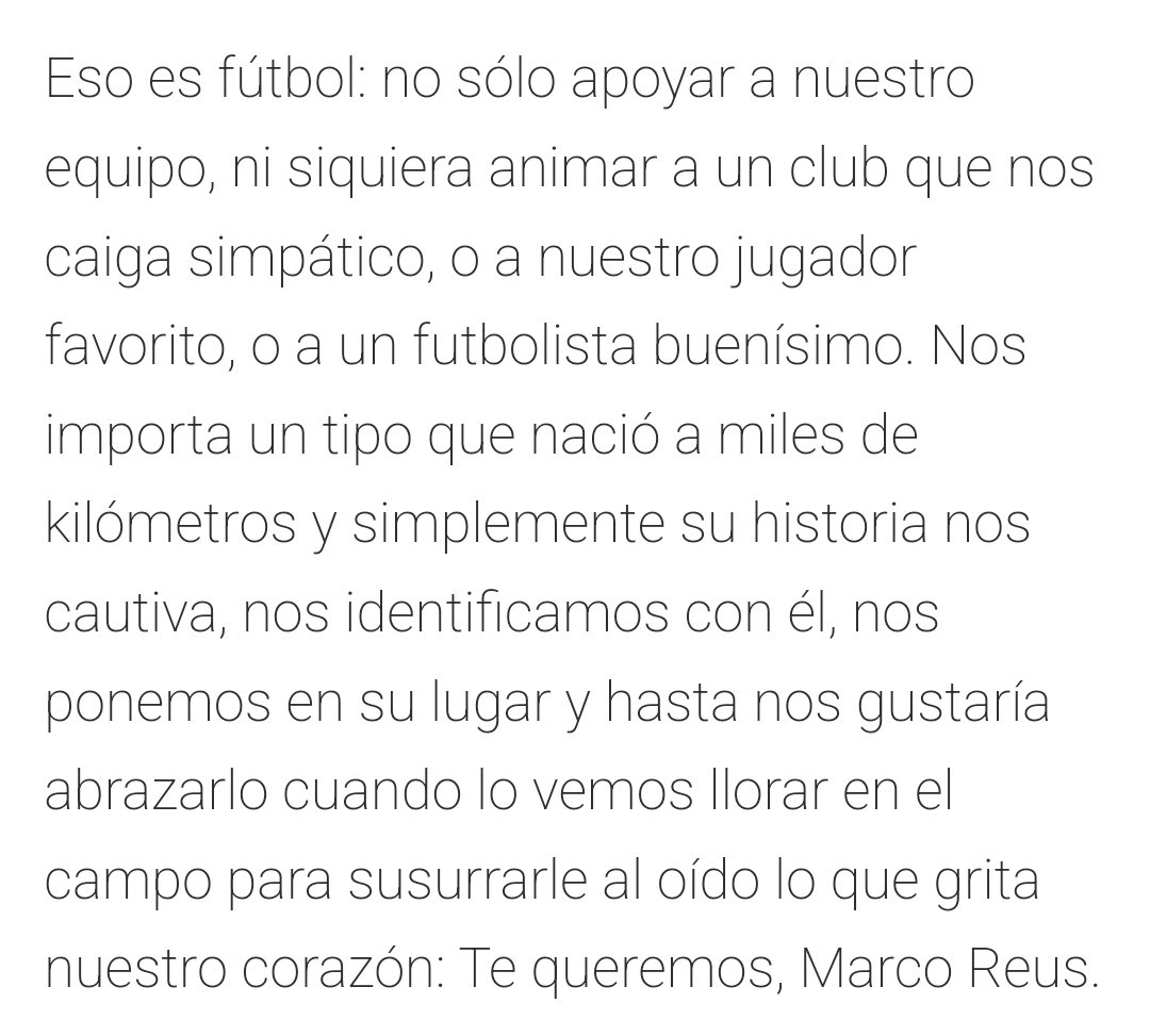Escribí sobre Reus en @RevistaPanenka hace un año, cuando estuvo a punto de ganar la Bundesliga. A Marco Reus ya le vamos a querer siempre. panenka.org/pasaportes/te-…
