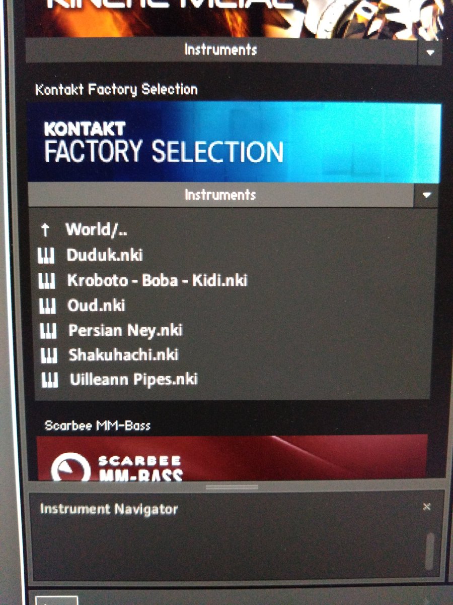 Factoryはkontakt7では表示されずkontakt上で（たぶんkontakt６）見つけました。
あんまりリアルじゃないけど、尺八の音色もあるし、これでいいのかな！？