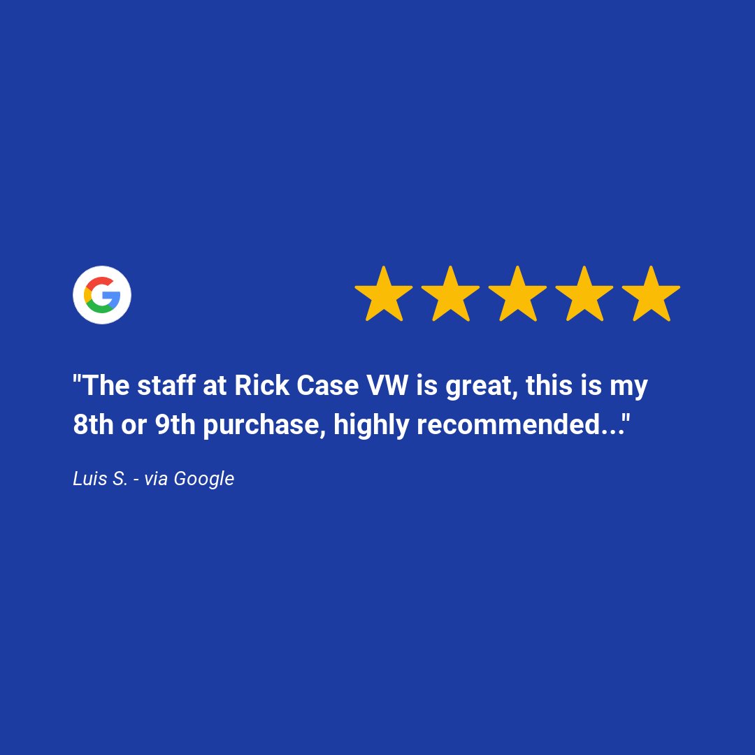 Thank you for being a loyal customer and for your continued trust in us! #CustomerAppreciation
.
.
.
.
.
#rickcasevw #happycustomer #newcar #upgrade #honda #surprise #vwdavie #davie #fl #vwlove #southflorida #car #stancenation