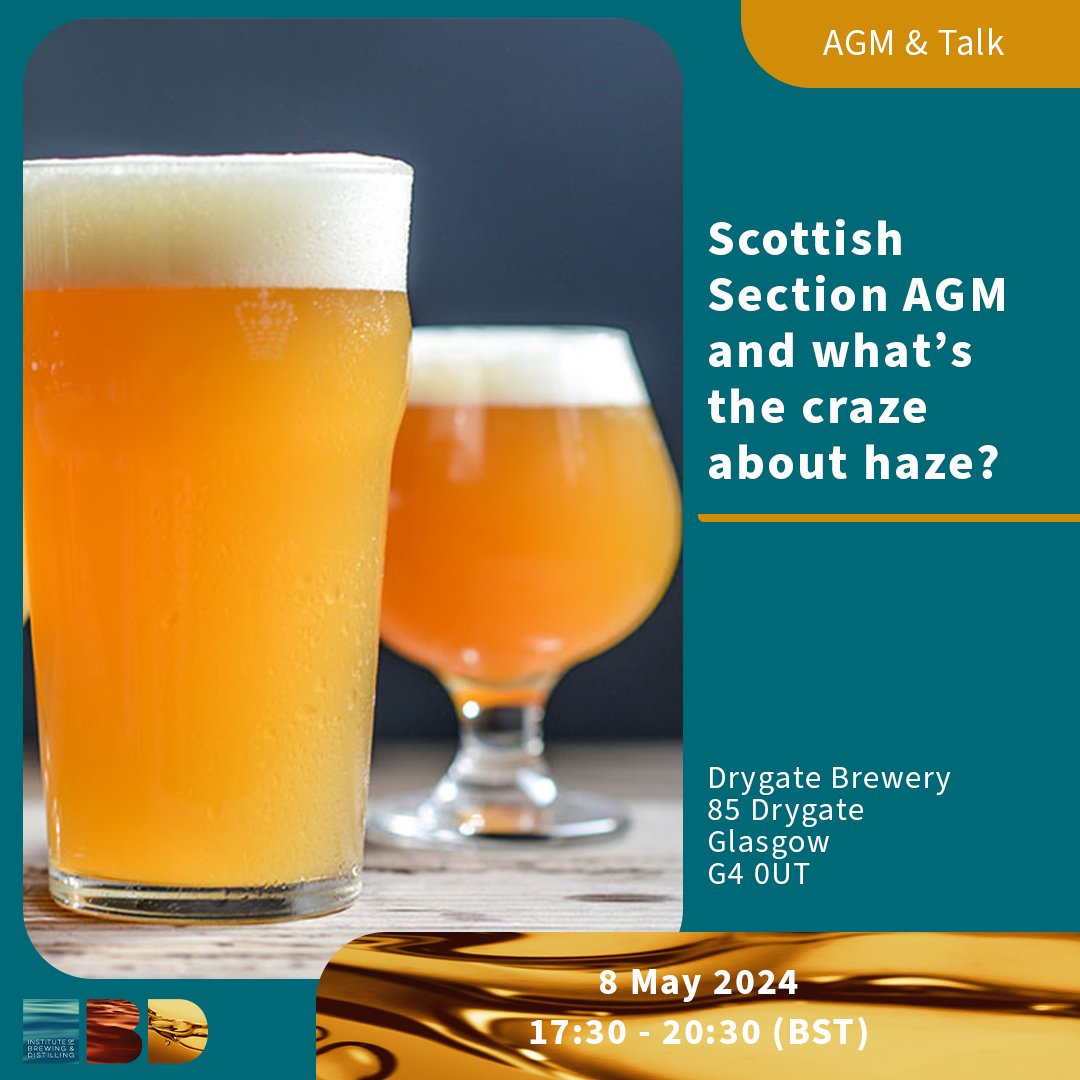 Help shape and formalise the IBD Scottish section committee at the Scottish section AGM on Wednesday, 8th May 2024! ow.ly/1KIc50RhIOr #AGM #IBDScottishSection #hazybeer #beer #brewing #brewers