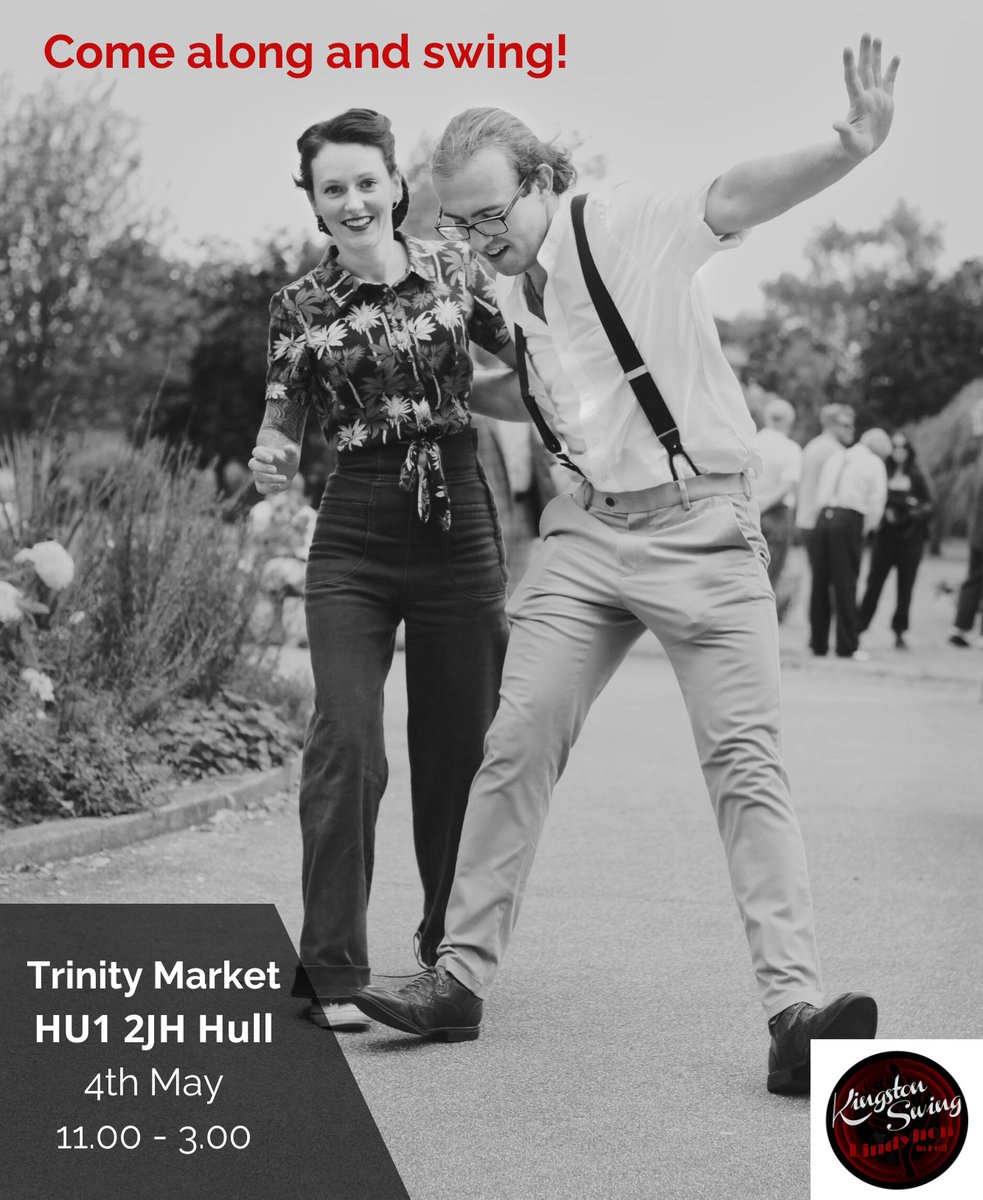We welcome Kingston Swing Dance back to TM tomorrow!  Come watch, or even join in! 💃

#mustbehull