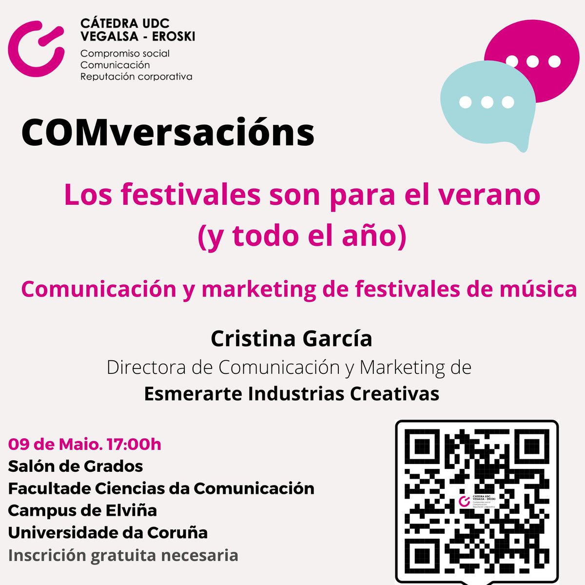 fcomcoruña (@fcomcoruna) on Twitter photo Chega o verán e con eles os festivais de #música 🎶 Se queres coñecer como se constrúe a marca de festivais como #osondocamiño ou #portamerica, vente de conversa con Cristina García directora de mk e comunicación de <a href="/esmerarte/">Esmerarte Industrias Creativas</a> o xoves 09 de maio ás 17:00 Chega o verán e con eles os festivais de #música 🎶 Se queres coñecer como se constrúe a marca de festivais como #osondocamiño ou #portamerica, vente de conversa con Cristina García directora de mk e comunicación de <a href="/esmerarte/">Esmerarte Industrias Creativas</a> o xoves 09 de maio ás 17:00